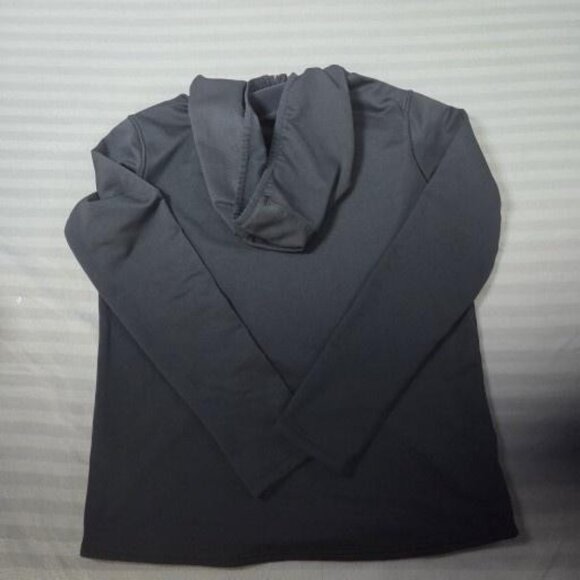 Under Armour Hoodie Youth Large Black 1/4 Zip Pullover Logo Kangaroo Pocket - Picture 7 of 10